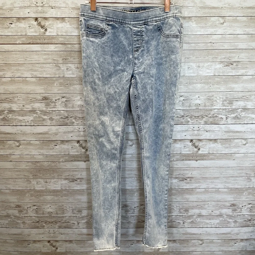 Lot of 4 Justice Girls 16 Jeans Skinny‎ Stretch Jeggings Leggings Blue Acid Wash